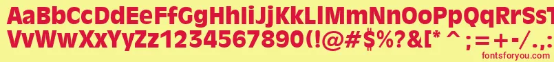 Incised901BlackBt Font – Red Fonts on Yellow Background