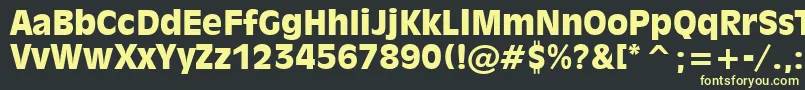 Incised901BlackBt Font – Yellow Fonts on Black Background