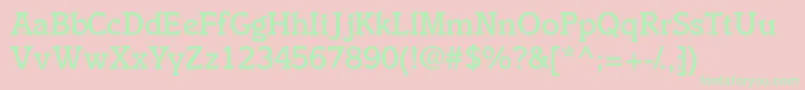 Ensemblemediumssk Font – Green Fonts on Pink Background