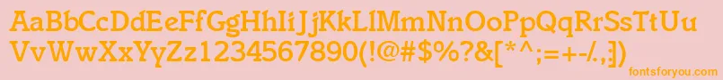 Ensemblemediumssk Font – Orange Fonts on Pink Background