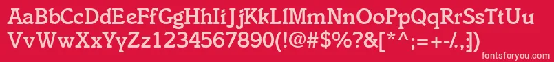 Ensemblemediumssk Font – Pink Fonts on Red Background