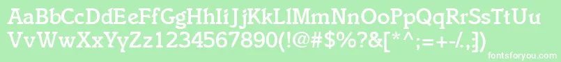 Ensemblemediumssk Font – White Fonts on Green Background