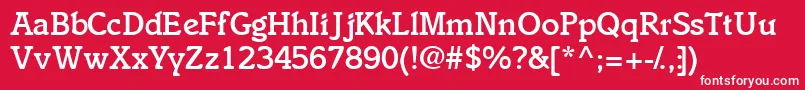 Ensemblemediumssk Font – White Fonts on Red Background