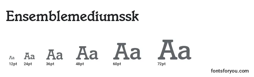 Размеры шрифта Ensemblemediumssk