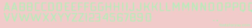フォントKobarapi – ピンクの背景に緑の文字