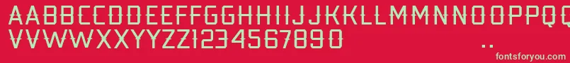フォントKobarapi – 赤い背景に緑の文字