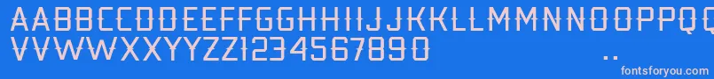 Kobarapi Font – Pink Fonts on Blue Background