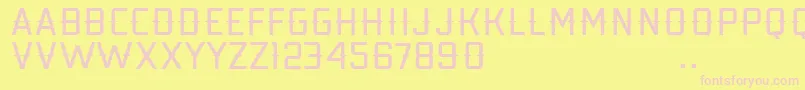 Kobarapi Font – Pink Fonts on Yellow Background