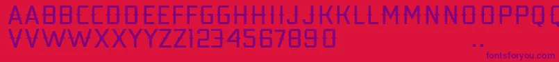 Kobarapi-Schriftart – Violette Schriften auf rotem Hintergrund