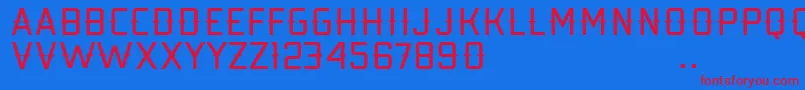Kobarapi Font – Red Fonts on Blue Background