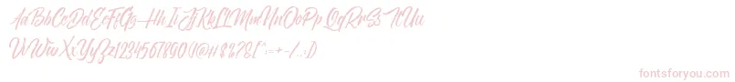 NovithaScriptDemo-Schriftart – Rosa Schriften auf weißem Hintergrund