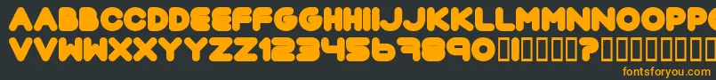 Pouttu Font – Orange Fonts on Black Background