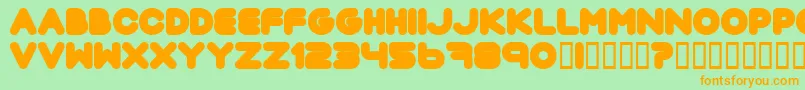 Pouttu Font – Orange Fonts on Green Background