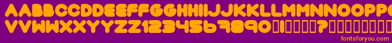 Pouttu Font – Orange Fonts on Purple Background