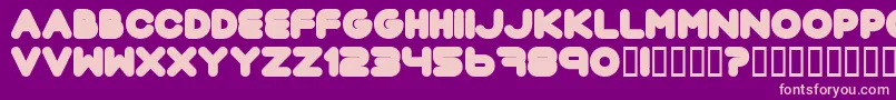 Pouttu Font – Pink Fonts on Purple Background