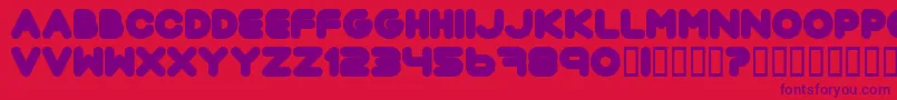 Pouttu-Schriftart – Violette Schriften auf rotem Hintergrund