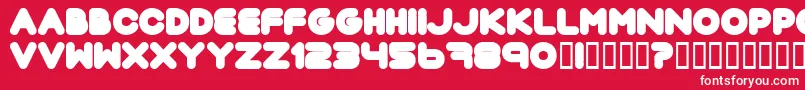 Pouttu Font – White Fonts on Red Background