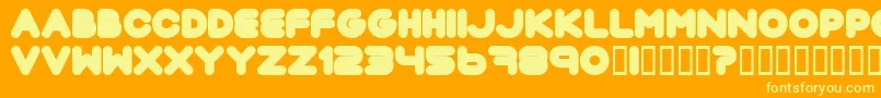 Pouttu Font – Yellow Fonts on Orange Background