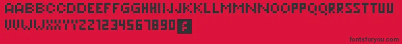 Pixeleris Font – Black Fonts on Red Background