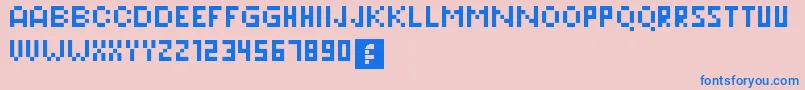 Pixeleris Font – Blue Fonts on Pink Background