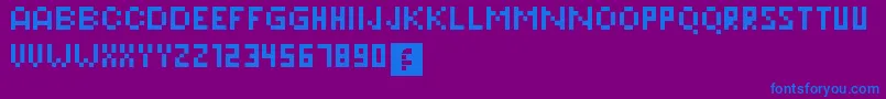 Pixeleris Font – Blue Fonts on Purple Background