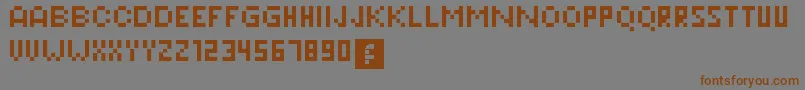 Шрифт Pixeleris – коричневые шрифты на сером фоне