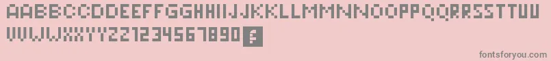 Pixeleris Font – Gray Fonts on Pink Background