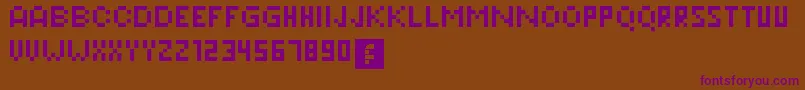 Pixeleris Font – Purple Fonts on Brown Background