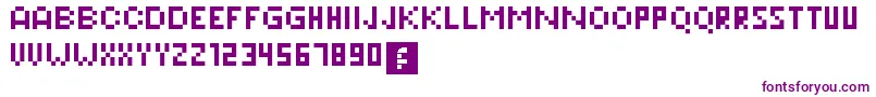 フォントPixeleris – 紫色のフォント