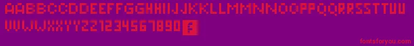 Pixeleris Font – Red Fonts on Purple Background