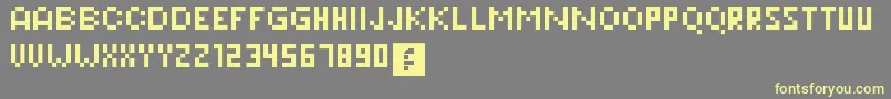 Pixeleris Font – Yellow Fonts on Gray Background