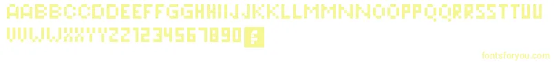 Czcionka Pixeleris – żółte czcionki