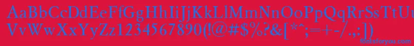 Ukrainianmysl Font – Blue Fonts on Red Background