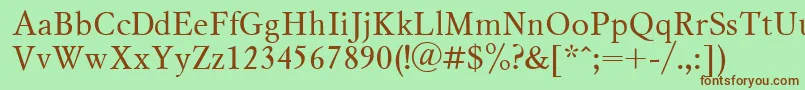 Ukrainianmysl Font – Brown Fonts on Green Background