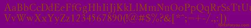 Ukrainianmysl Font – Brown Fonts on Purple Background