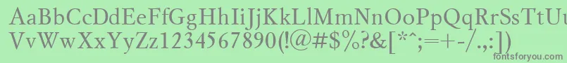 フォントUkrainianmysl – 緑の背景に灰色の文字