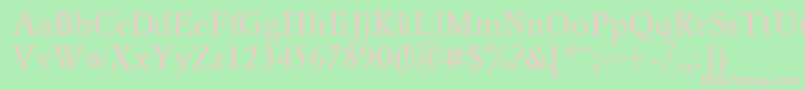 Ukrainianmysl Font – Pink Fonts on Green Background