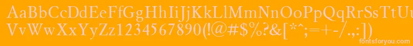 Ukrainianmysl Font – Pink Fonts on Orange Background