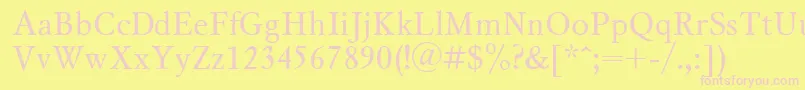 Ukrainianmysl Font – Pink Fonts on Yellow Background