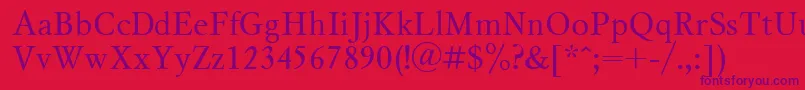 Ukrainianmysl Font – Purple Fonts on Red Background