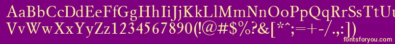 Ukrainianmysl Font – Yellow Fonts on Purple Background