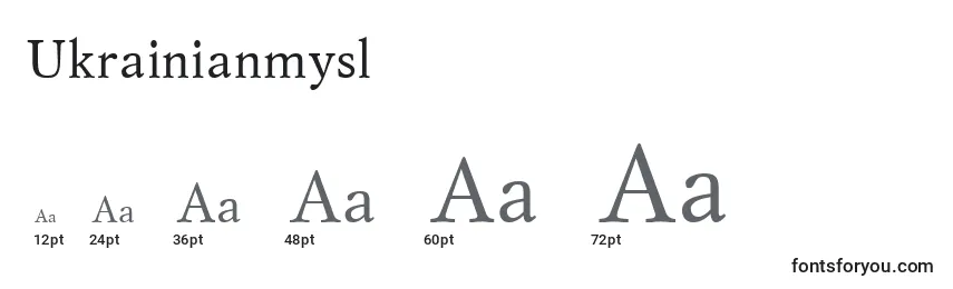 Ukrainianmysl Font Sizes