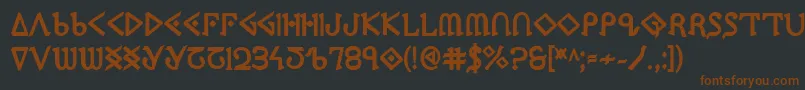 Ppressexb Font – Brown Fonts on Black Background
