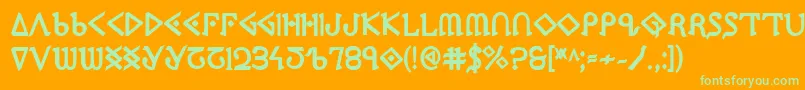 Ppressexb Font – Green Fonts on Orange Background