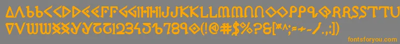 Ppressexb Font – Orange Fonts on Gray Background