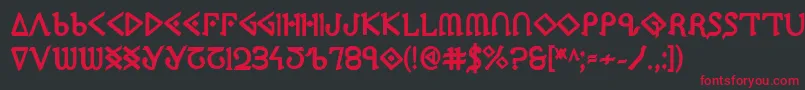 Ppressexb Font – Red Fonts on Black Background