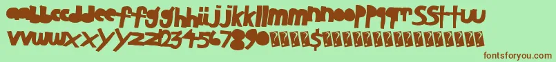 Anotherstudent Font – Brown Fonts on Green Background