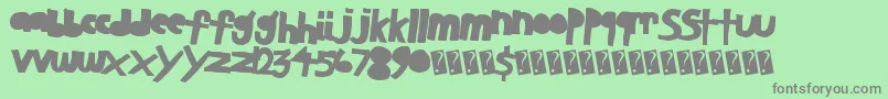 Anotherstudent Font – Gray Fonts on Green Background