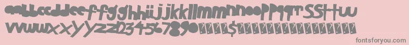 Anotherstudent Font – Gray Fonts on Pink Background