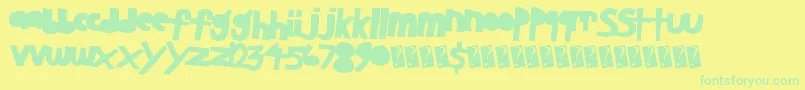 Lisätietoja Anotherstudent-fontista Anotherstudent-fontti – vihreät fontit keltaisella taustalla